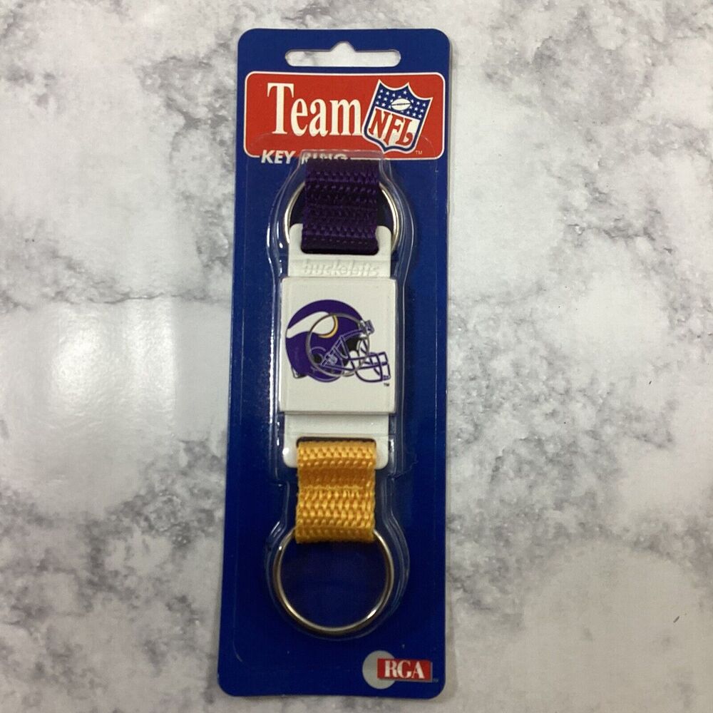 Minnesota Vikings Key Ring Push Button Quick Release Buckle New Team NFL